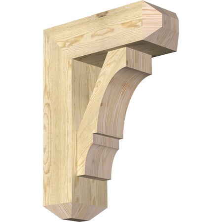Ekena Millwork Balboa Craftsman Rough Sawn Bracket w/ Offset Brace, Douglas Fir, 8"W x 22"D x 30"H BKT0806X22X30BOA04RDF